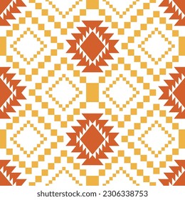 Southwestern Aztec Seamless Pattern. Navajo Decorative Repeat Background. Native American Print Ethnic Vector Illustration