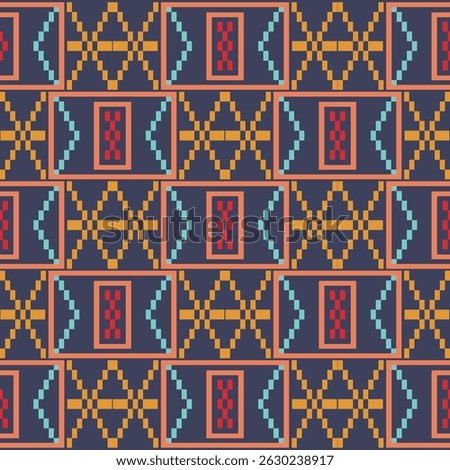 Southwestern Digital Tribal Pattern Native American Textile