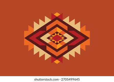 Southwestern Geometric Pattern Abstract Vector Design Element