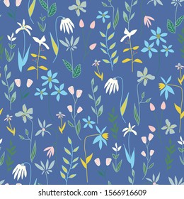 Southwestern inspired desert seamless vector surface pattern design. Vintage inspired with leaves and flowers