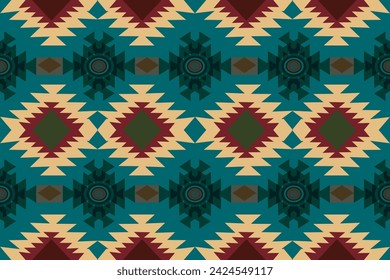 Southwestern Living Room Rug Thin Tribal Area Rug for Bedroom, Large Farmhouse Rug Carpet Indoor Entryway Rug for Dining Room Office