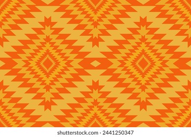 Southwestern Navajo patterns featuring triangles, zigzags, diamonds and stepped motifs 
characteristic of traditional Southwestern Native American tribal for textiles and decor fashion and product