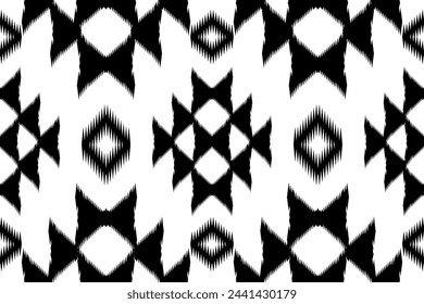 Southwestern Navajo patterns featuring triangles, zigzags, diamonds and stepped motifs 
characteristic of traditional Southwestern Native American tribal for textiles and decor fashion and product