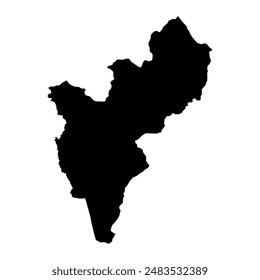 Southwestern Statistical Region map, administrative division of North Macedonia. Vector illustration.