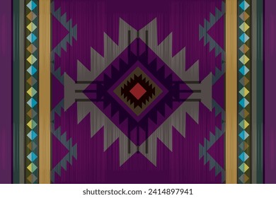 Southwestern Style - The geometric southwestern Aztec pattern makes a statement with rich colors that are easy to coordinate with a range of decor styles-113