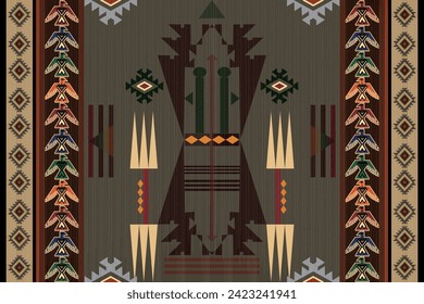 Southwestern Style - The geometric southwestern Aztec pattern makes a statement with rich colors that are easy to coordinate with a range of decor styles.