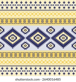 Southwestern Textile Art with Geometric Diamond Motif
