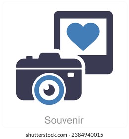 Souvenir and camera icon concept