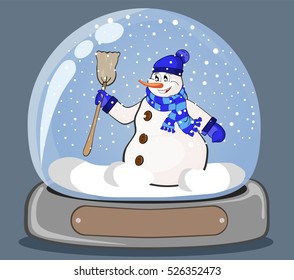 Souvenir Christmas ball with snowman inside