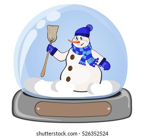 Souvenir Christmas ball with snowman inside