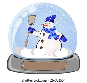Souvenir Christmas ball with snowman inside