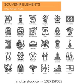 Souvenir Elements , Thin Line and Pixel Perfect Icons