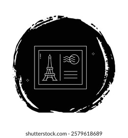 Souvenir Postcard Design Travel Vector Icon Design