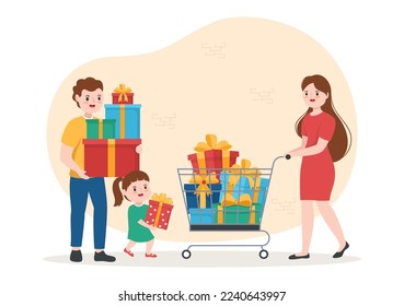 Souvenir Shop with Various the Gifts, Decorative Vases and Jewelry to Share by Friends or Family in Flat Cartoon Hand Drawn Templates Illustration