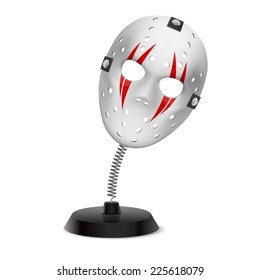 Souvenir at the spring in form mask on the white background