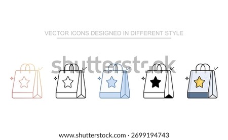 Souvenirs icon set multiple style collection