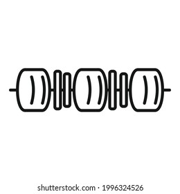 Souvlaki icon. Outline Souvlaki vector icon for web design isolated on white background