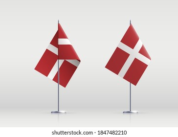Sovereign Military Order of Malta flag state symbol national banner. Greeting card National Independence Day Sovereign Military Hospitaller Order. Illustration banner with realistic state flag of SMOM