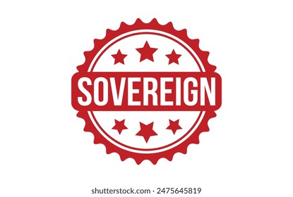 Sovereign Stamp. Red Sovereign Rubber grunge Stamp