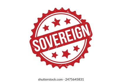 Sovereign Stamp. Red Sovereign Rubber grunge Stamp