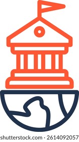 Sovereignty Icon Color Line Vector Illustration