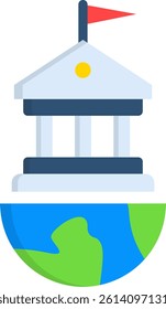 Sovereignty Icon Flat Vector Illustration