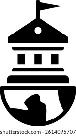 Sovereignty Icon Glyph Vector Illustration