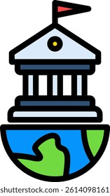 Sovereignty Icon Lineal Color Vector Illustration