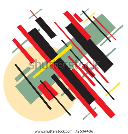 Soviet abstract painting background in style socialist avant-garde art