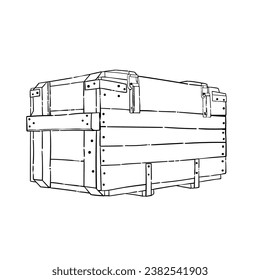 sowjetische Munitionskärate, Waffenausrüstung, Container, einzeln auf weißem Hintergrund