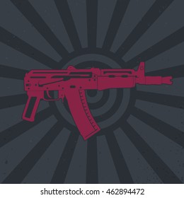 Soviet automatic carbine, russian automatic gun, shortened assault rifle