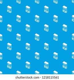Soviet balcony pattern vector seamless blue repeat for any use