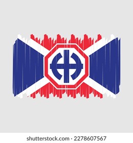 Soviet Flag Brush Vector Illustration