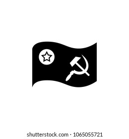 soviet flag icon. Element of communism illustration. Premium quality graphic design icon. Signs and symbols collection icon for websites, web design, mobile app on white background