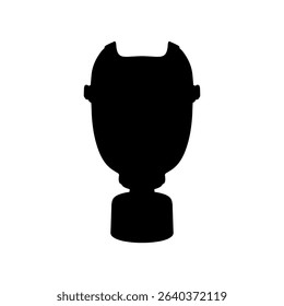 Soviet gas mask silhouette vector flat illustration design.