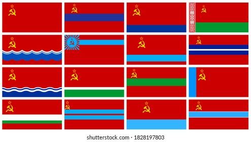 soviet member flag. vector illustration isolated on white background