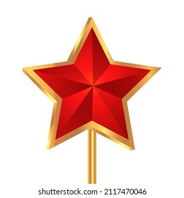 soviet red star in a gold frame