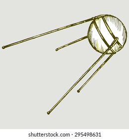 Soviet satellite. Vector Image