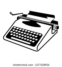 Soviet typewriter icon. Simple illustration of soviet typewriter vector icon for web design isolated on white background