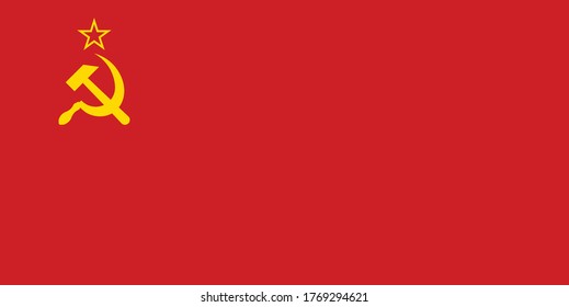 Soviet Union Flag Official Colors Proportion Stock Vector (Royalty Free ...