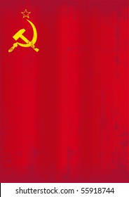 Soviet union grunge flag. A dirty soviet flag for a background. You can easly take off the texture.