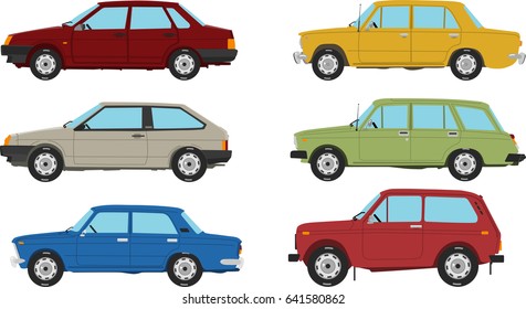 Soviet Union Retro Cars Set