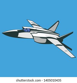 Soviet Union and Russian fighter jet icon vector illustration