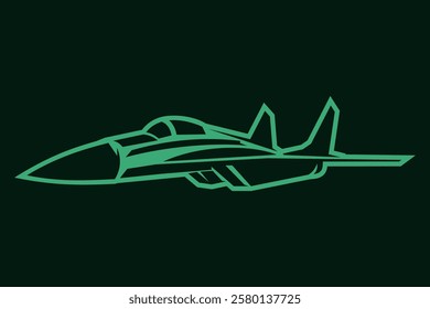 Soviet Union and Russian fighter jet icon vector illustration