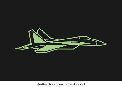 Soviet Union and Russian fighter jet icon vector illustration