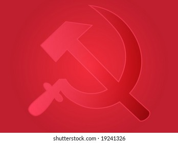 Soviet USSR hammer and sickle political symbol