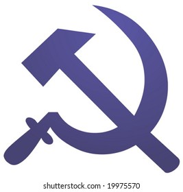 Soviet USSR hammer and sickle political symbol