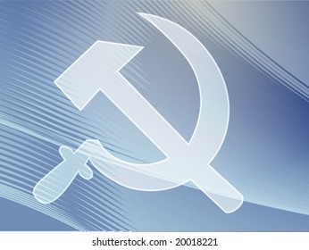 Soviet USSR hammer and sickle political symbol