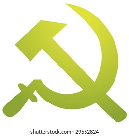 Soviet USSR hammer and sickle political symbol