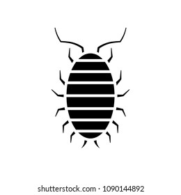Sow bug icon. Pest control clipart isolated on white background